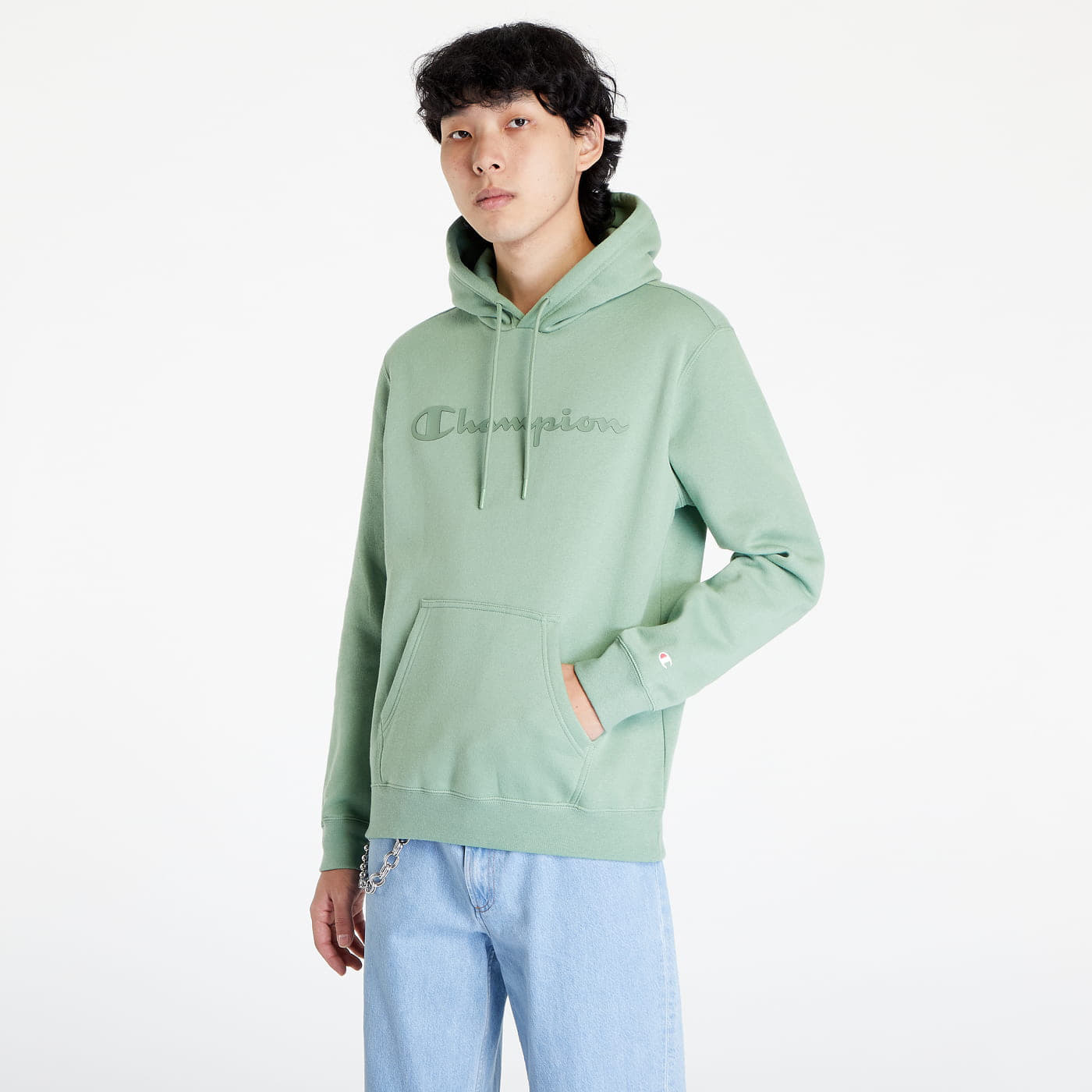 Champion - american classics hooded sweatshirt green