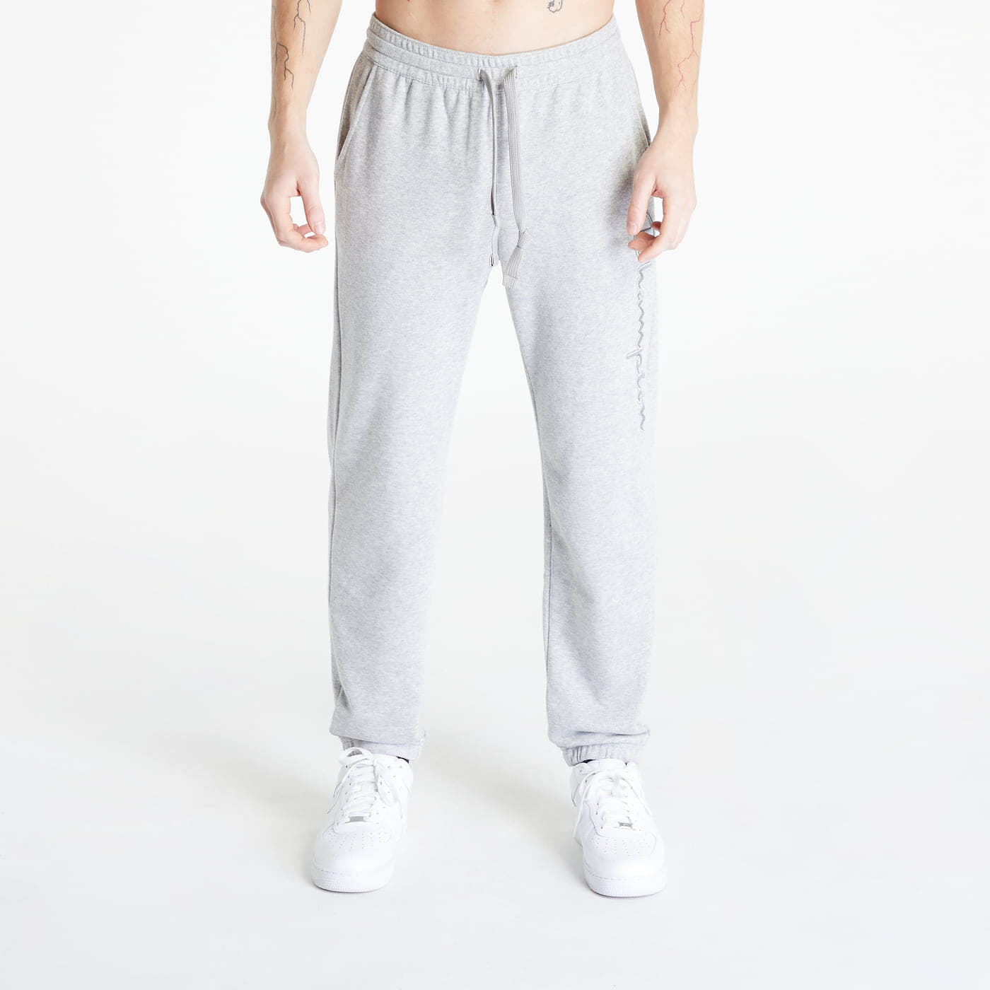 Jogger Pants Champion Elastic Cuff Pants Light Grey