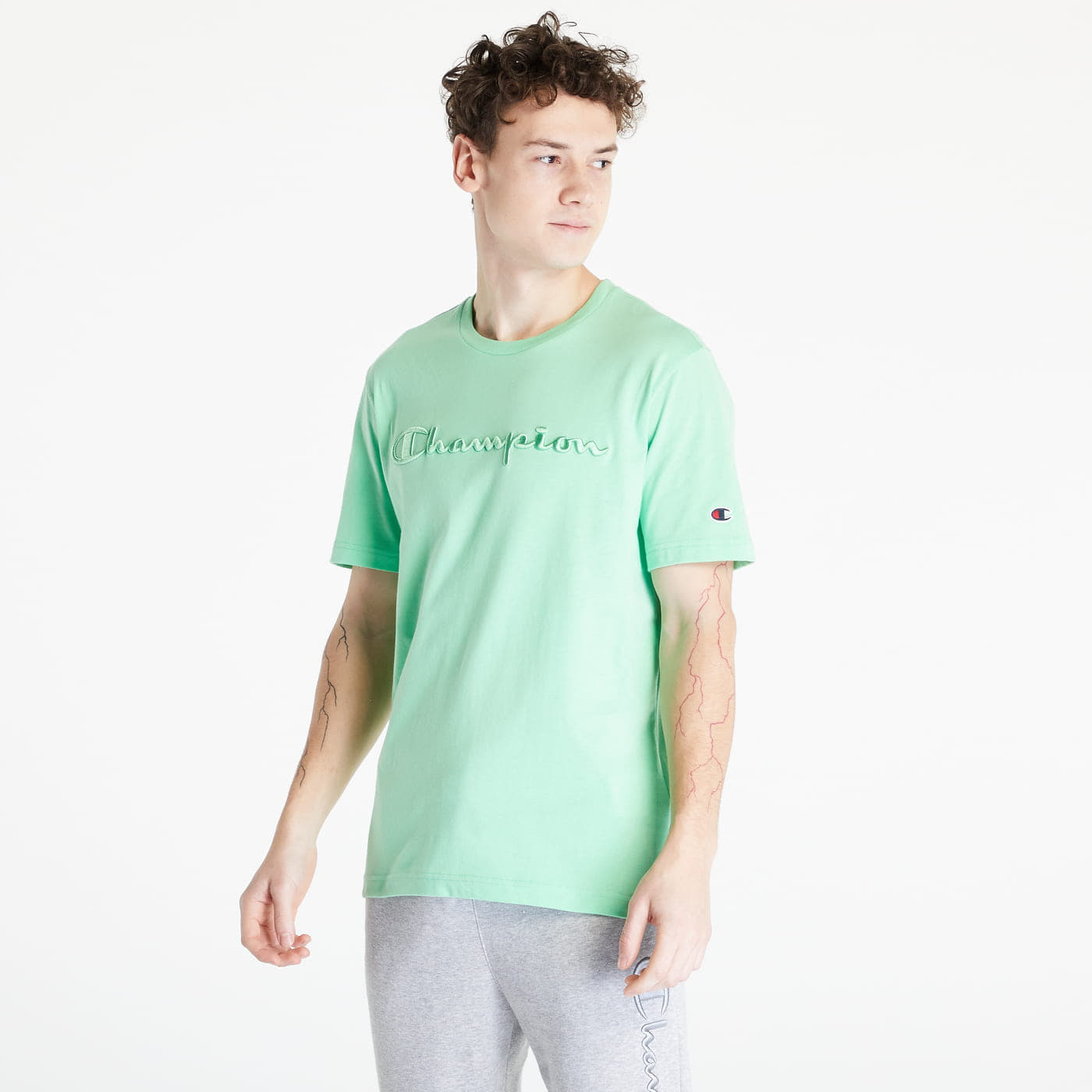 Majice T-shirt Champion Crewneck T-Shirt Green