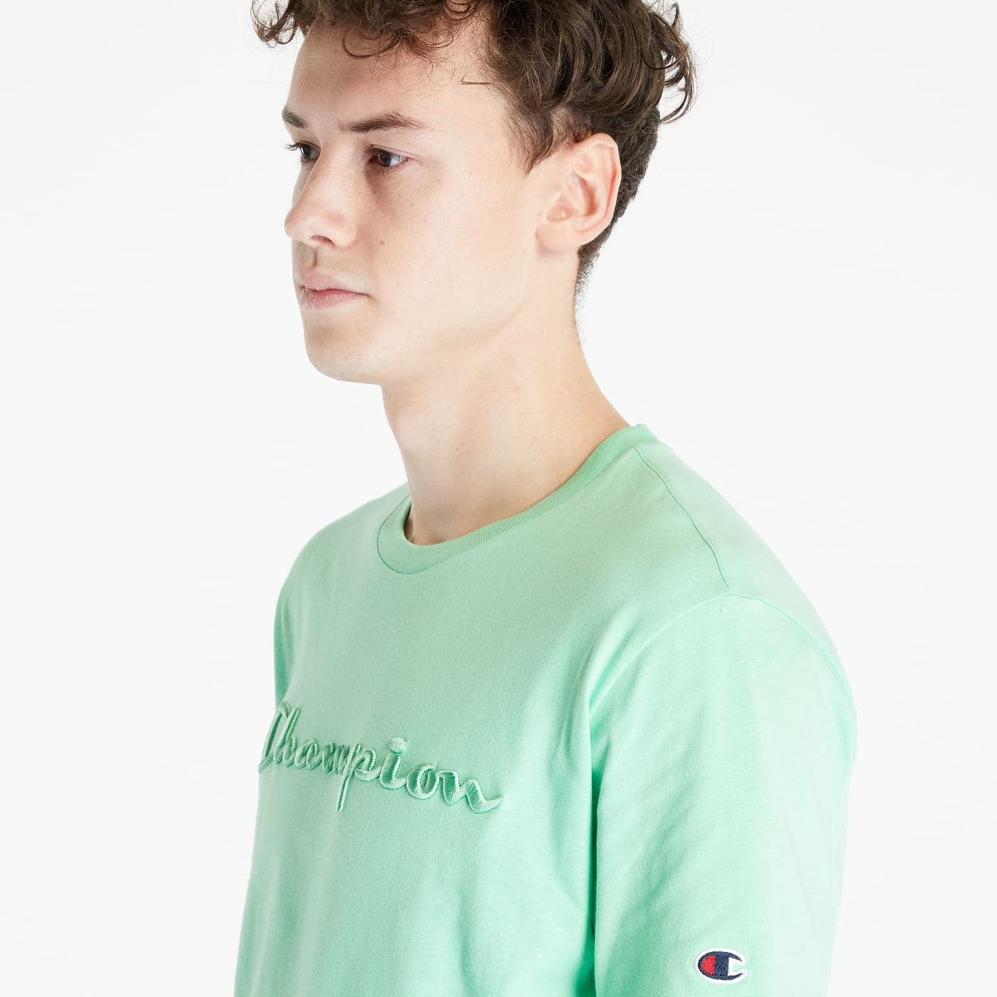 Majice T-shirt Champion Crewneck T-Shirt Green