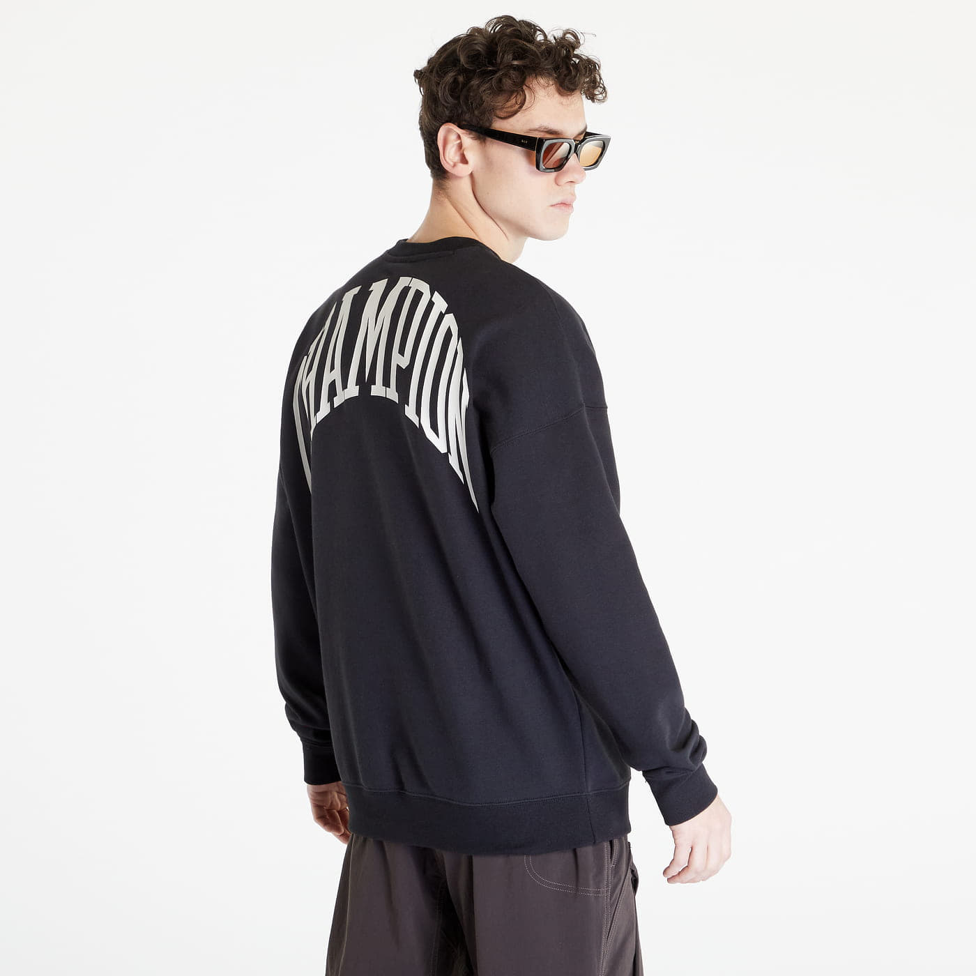 Champion aop crew sweatshirt store