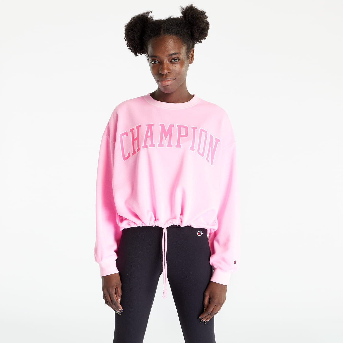 Champion - crewneck croptop sweatshirt pink