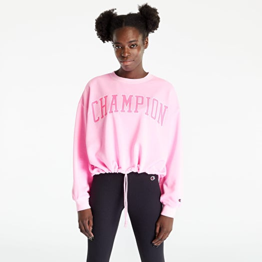 Sweatshirt Champion Crewneck Croptop Sweatshirt Pink