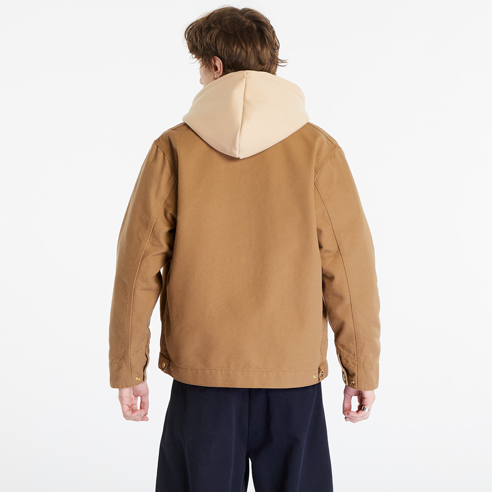 Kabátok Carhartt WIP Detroit Jacket UNISEX Hamilton Brown/ Black Rinsed