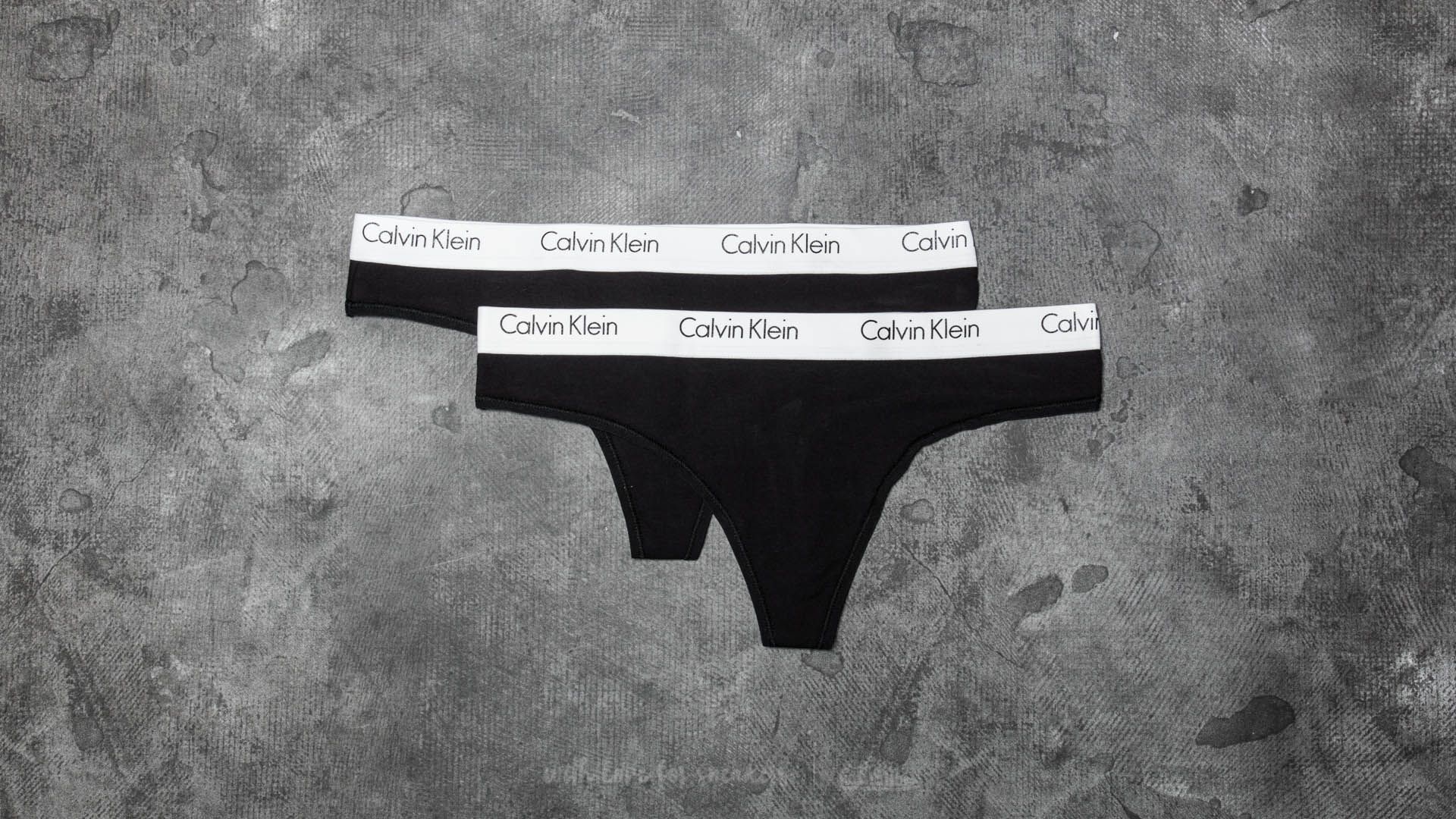 Slipjes Calvin Klein Thong 2 Pack Black