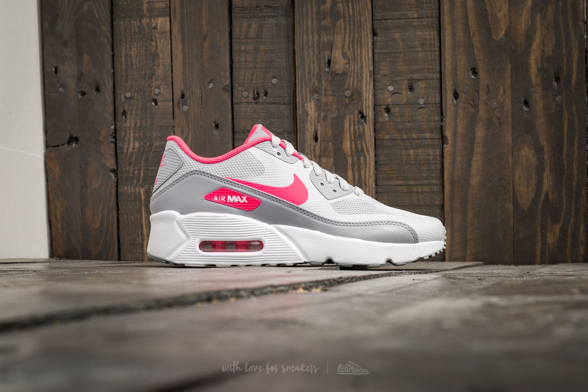 Női cipők Nike Air Max 90 Ultra 2.0 (GS) Pure Platinum/ Racer Pink-White