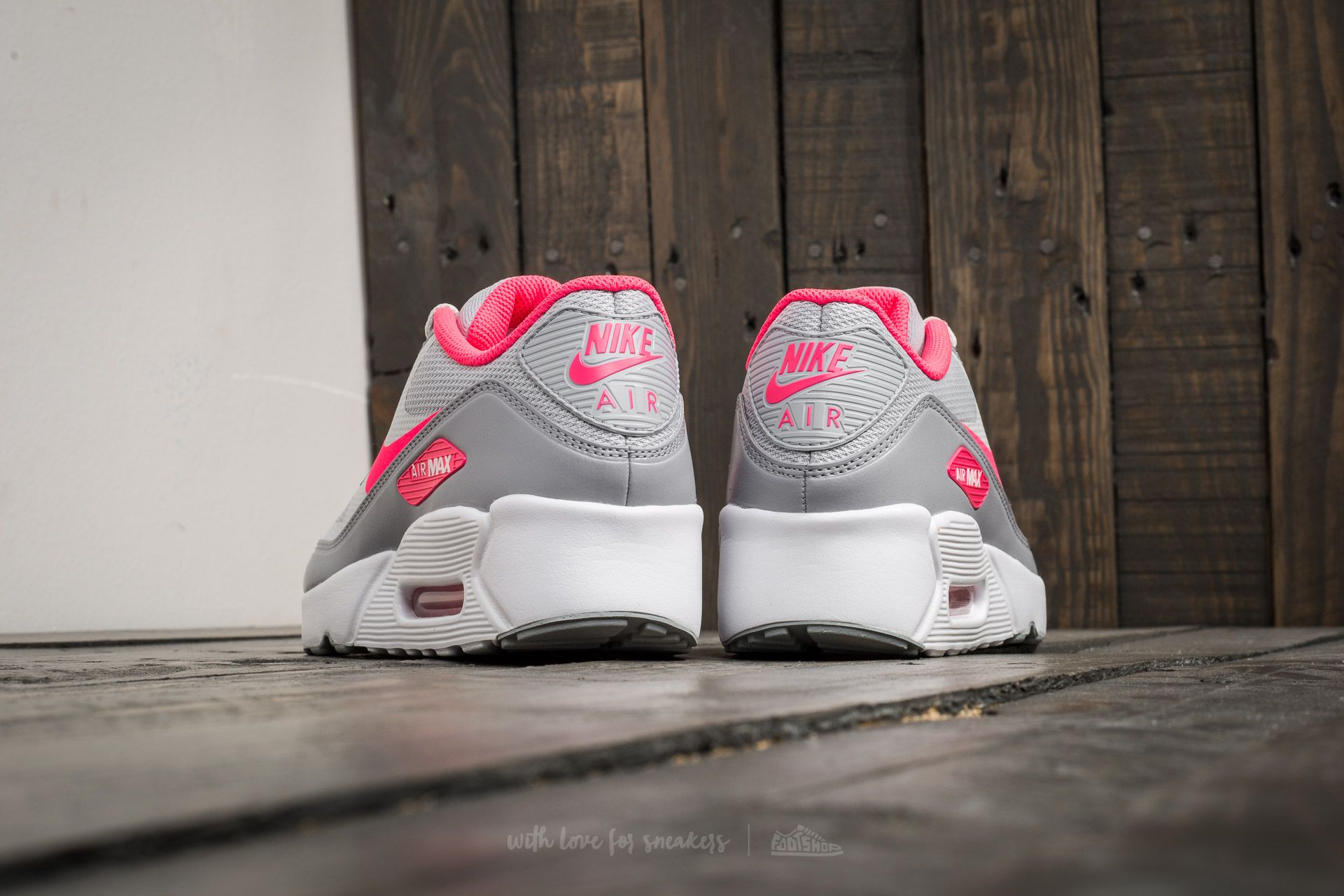 Női cipők Nike Air Max 90 Ultra 2.0 (GS) Pure Platinum/ Racer Pink-White