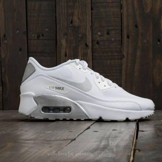 Nike air max 90 ultra essential white metallic silver store