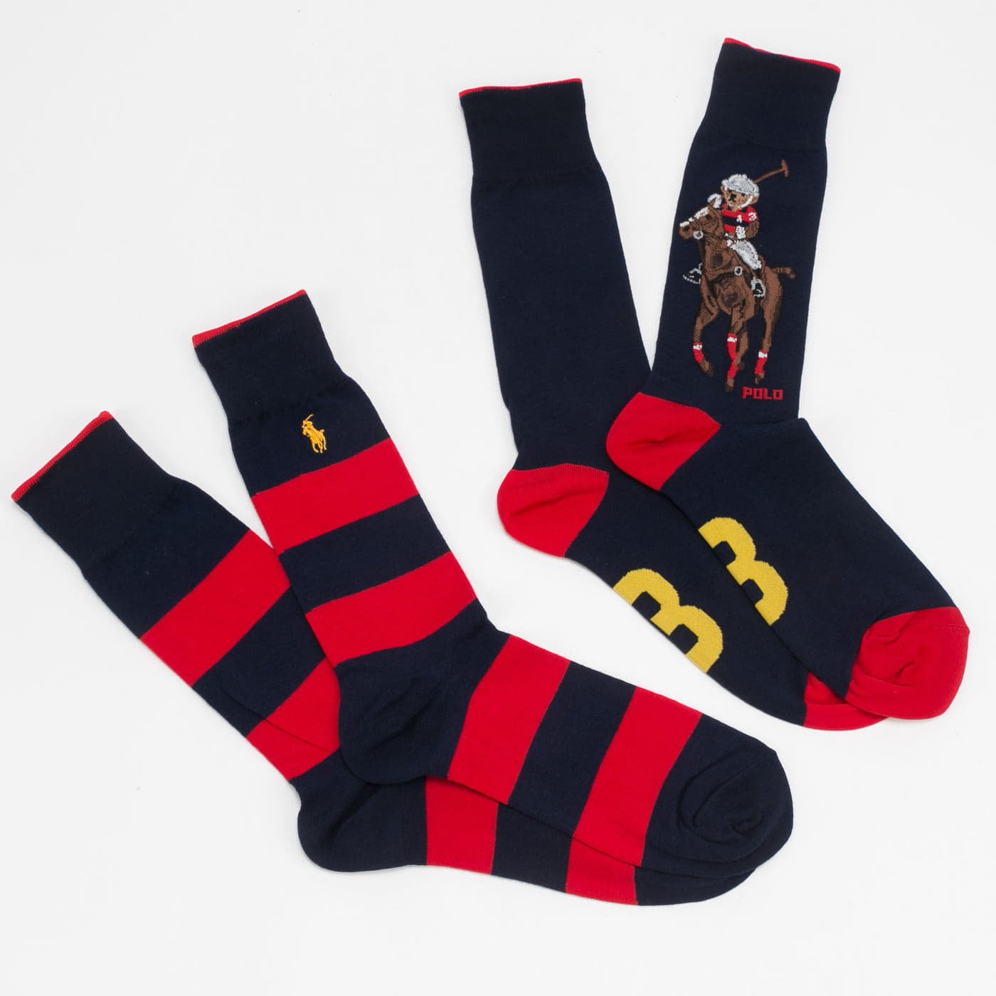 Kojinės Polo Ralph Lauren Bear Crew Socks 2-Pack Navy