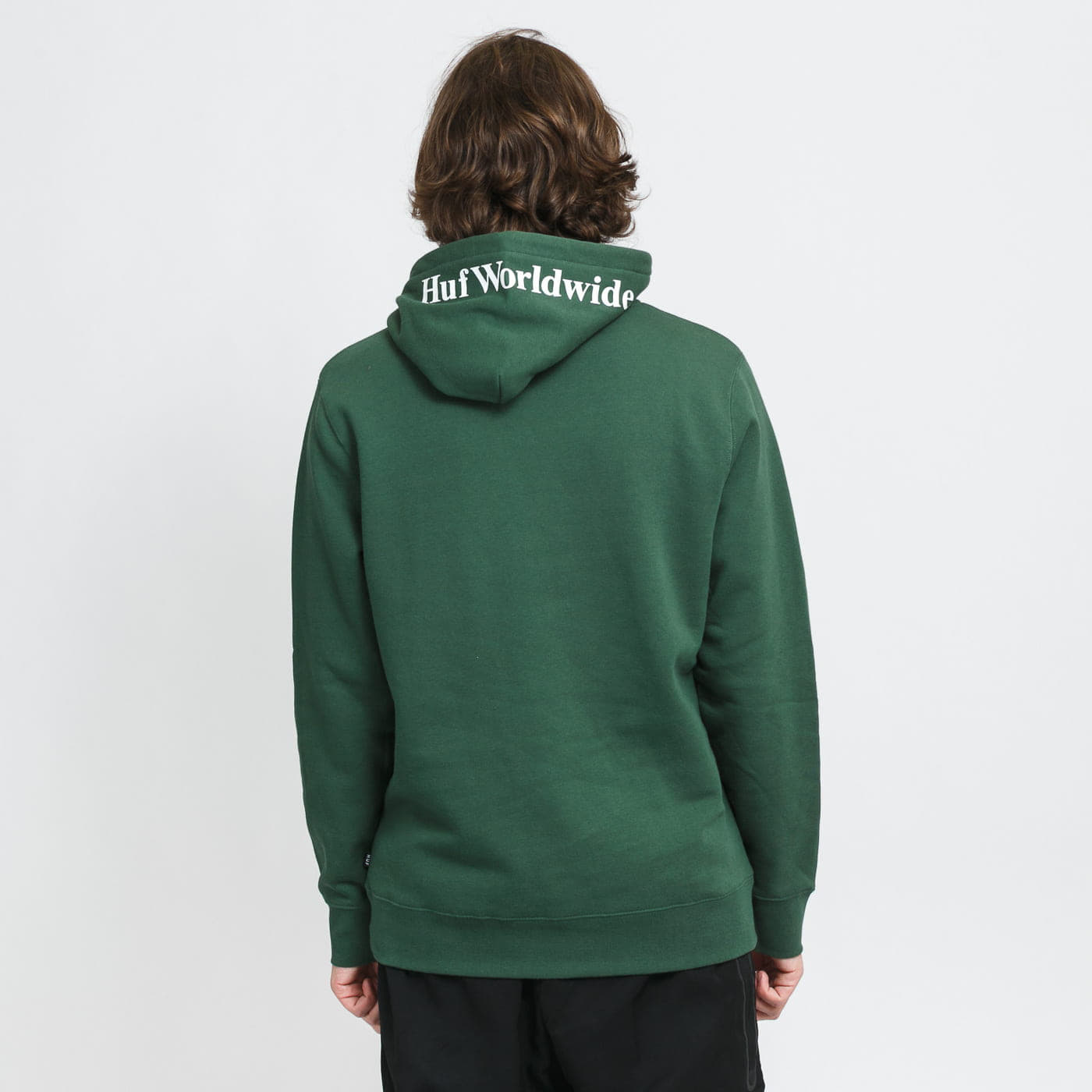 Hoodies and sweatshirts HUF Essentials Box Logo Hoodie Dark Green