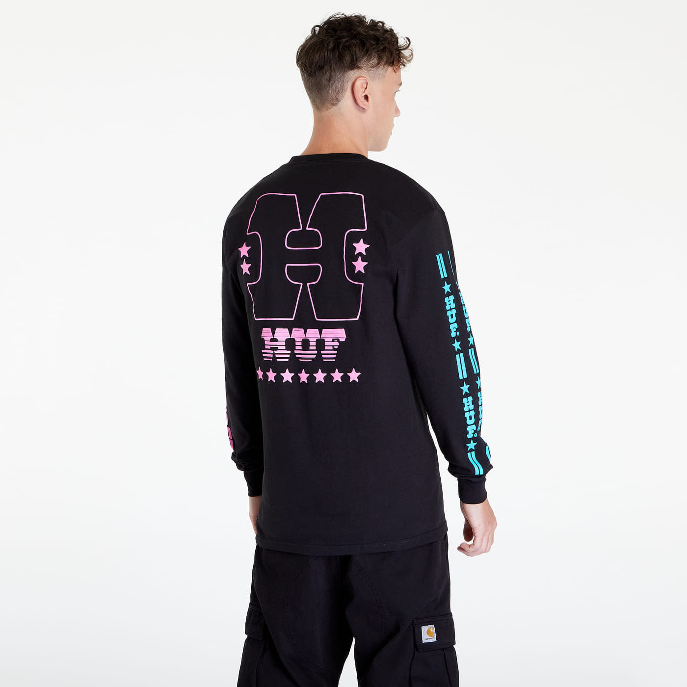 Koszulki HUF Factory Rider Longsleeve T-Shirt Black | Footshop