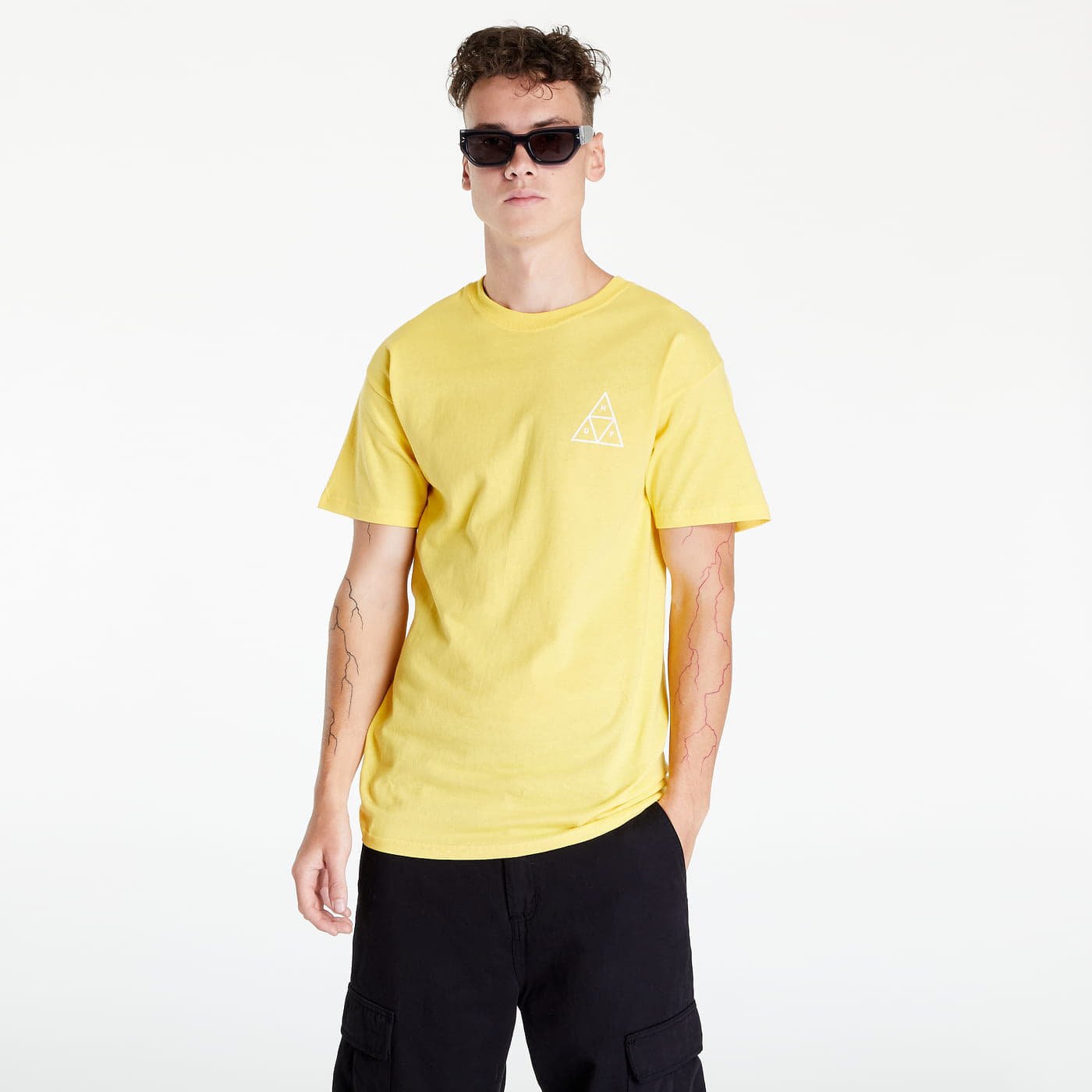 T-shirts HUF Essentials Triple Triangle T-Shirt Yellow