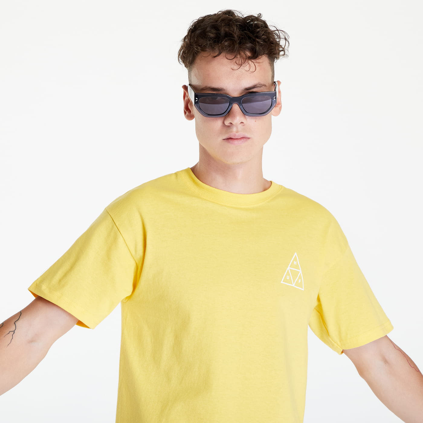 T-shirts HUF Essentials Triple Triangle T-Shirt Yellow