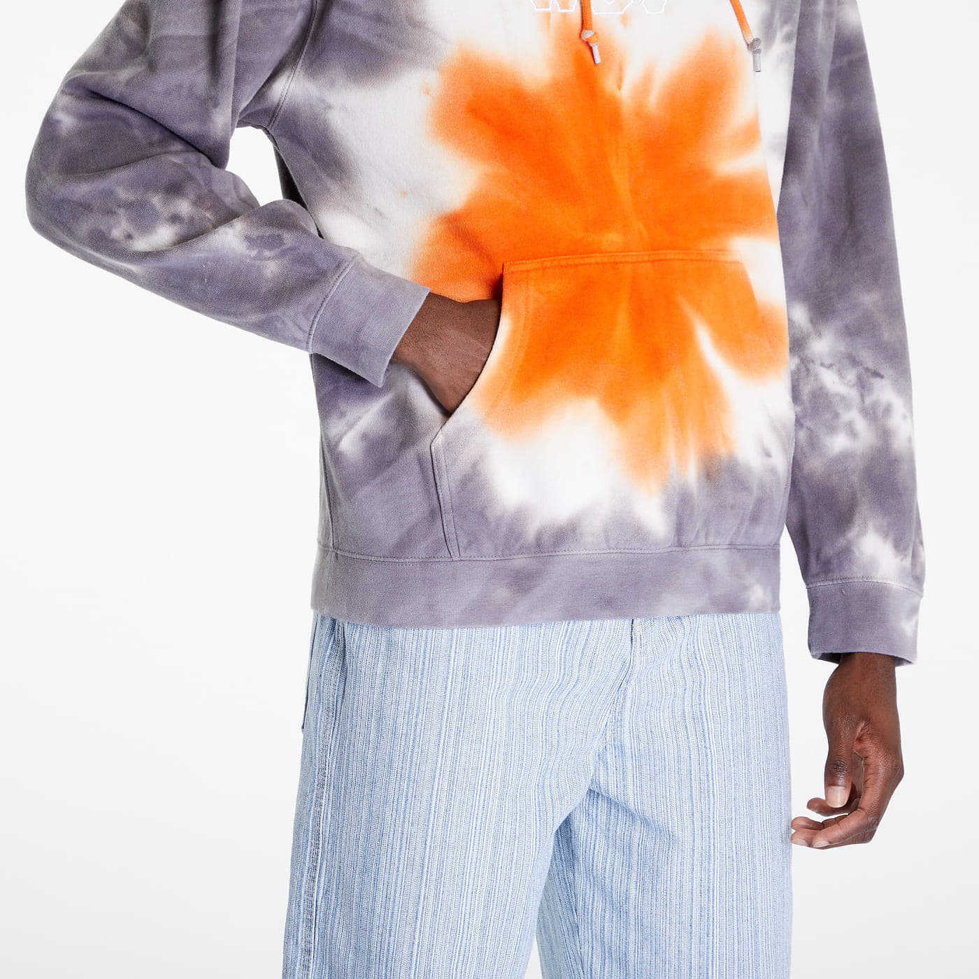 Orange tie dye sweatshirt discount