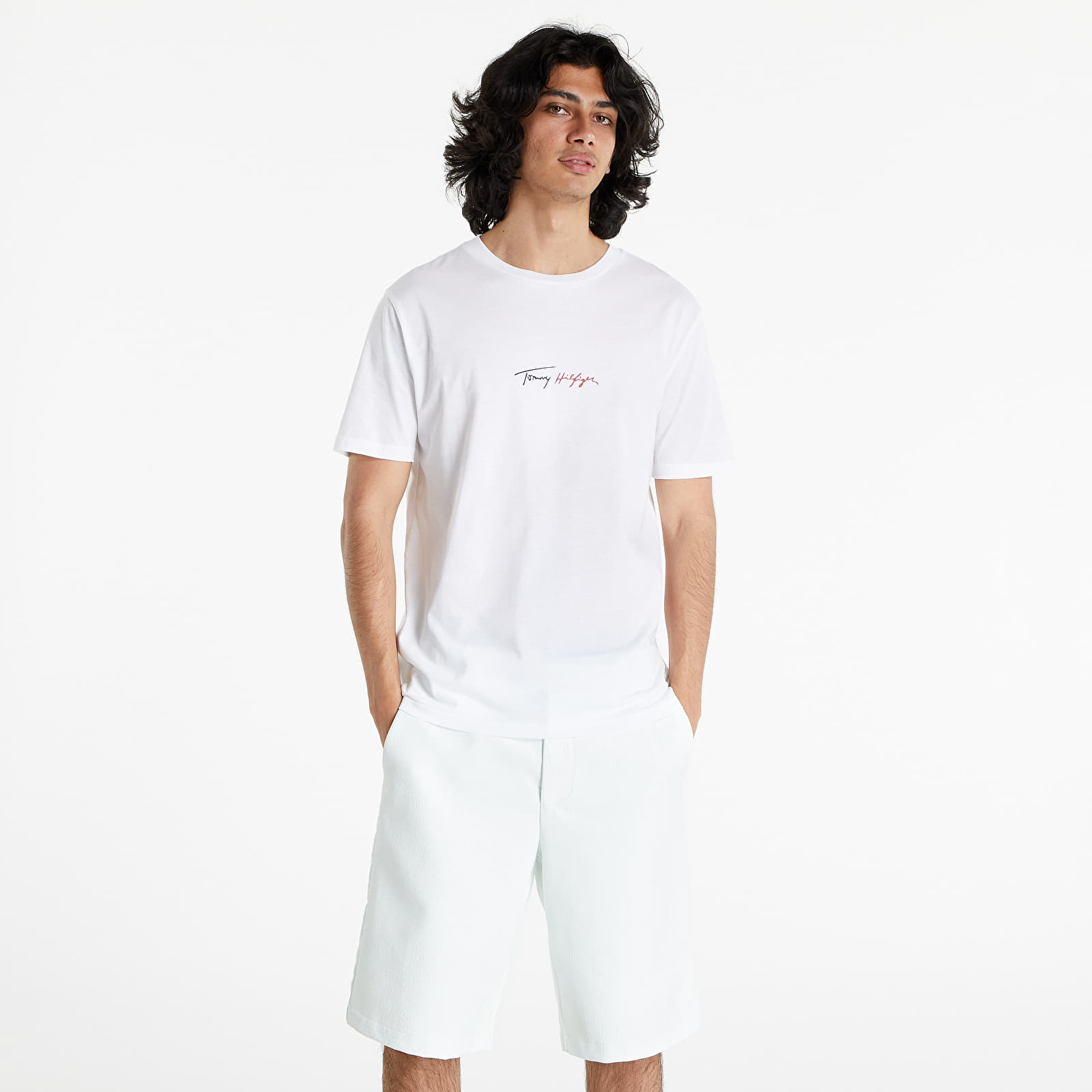 Tričká Tommy Hilfiger T-Shirt Crew Neck White