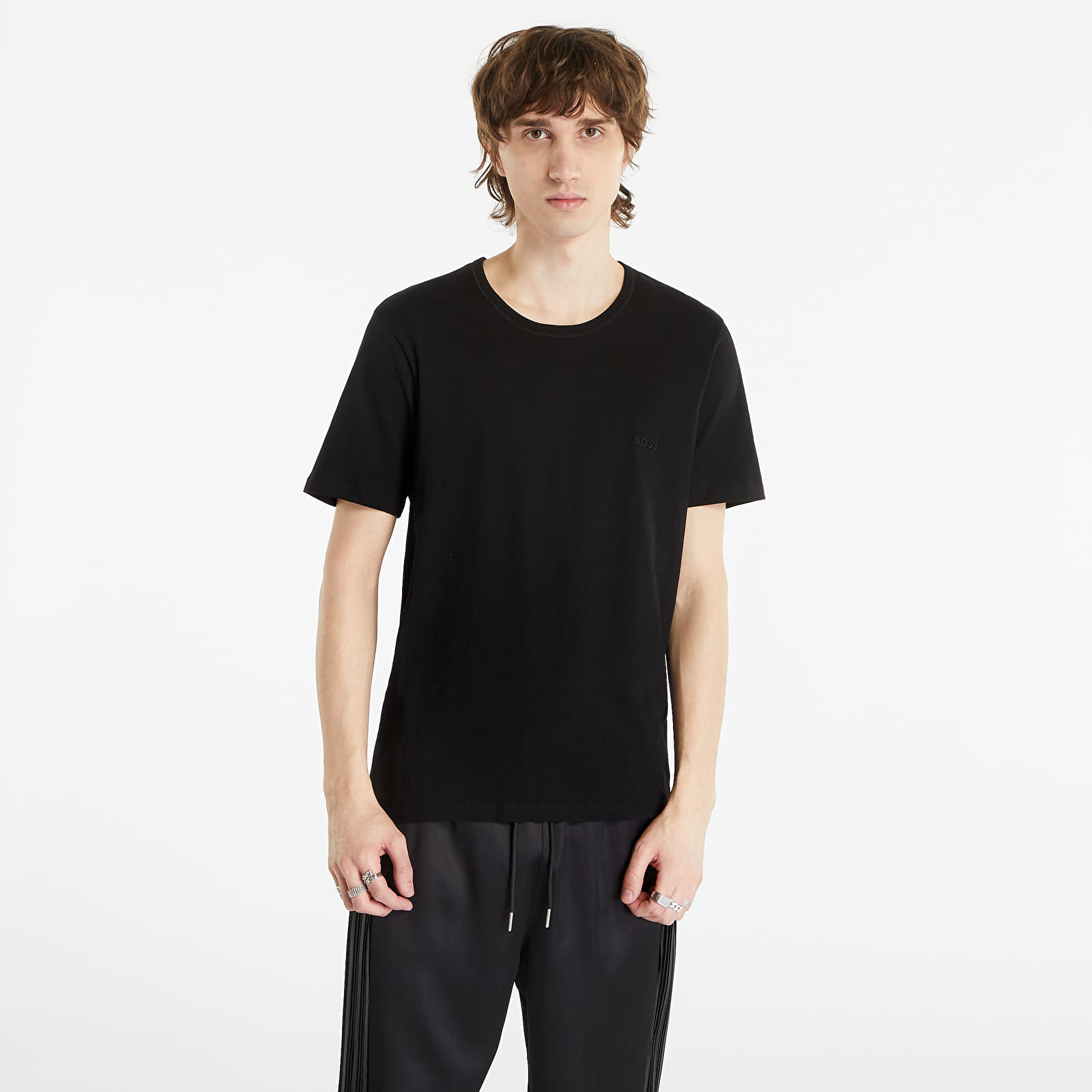 Pacco Da 3 T-shirt HUGO BOSS A V, Uomo, In Puro Cotone, Classiche Con Logo Ricamato, Vestibilità Dritta