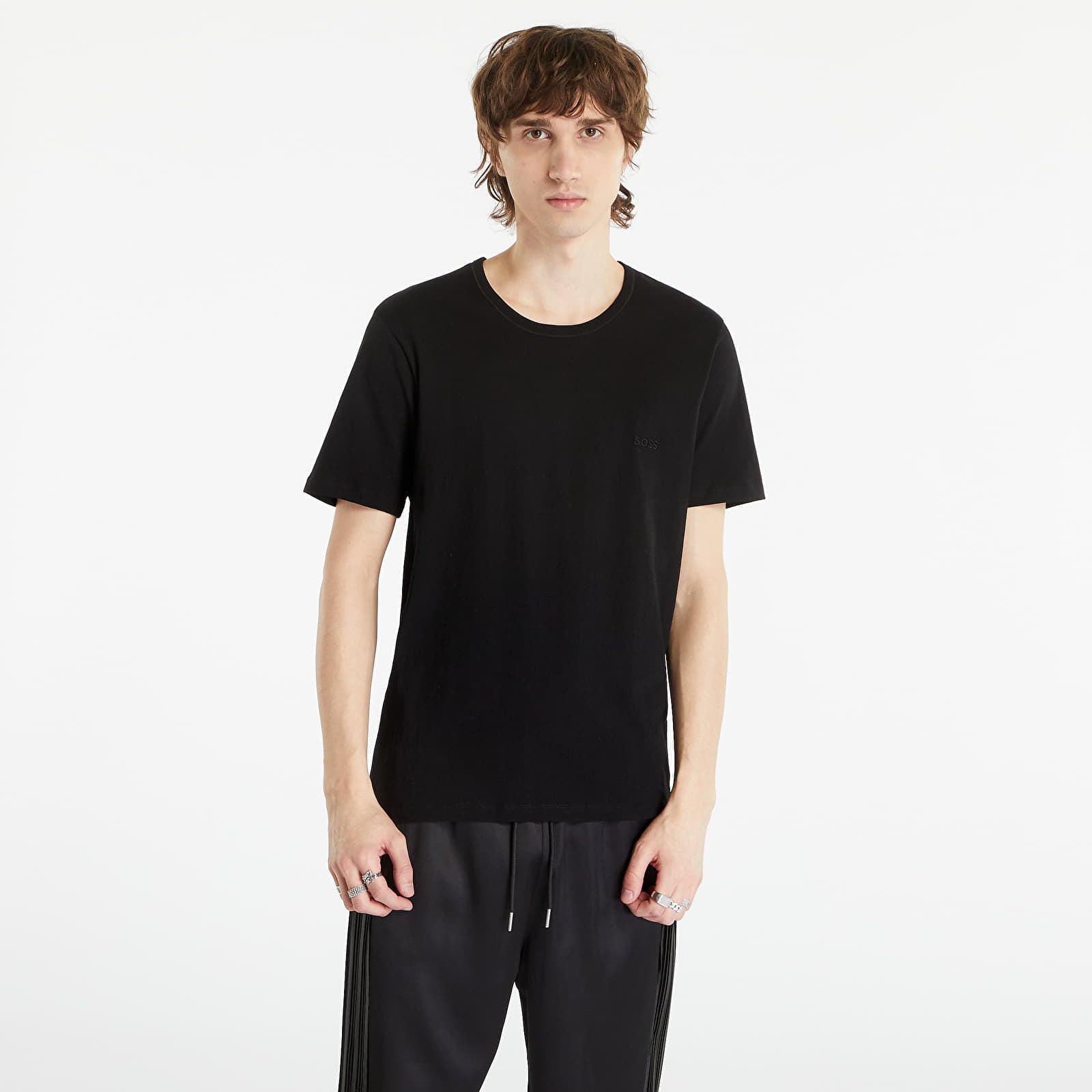 Pacco Da 3 T-shirt HUGO BOSS A V, Uomo, In Puro Cotone, Classiche Con Logo Ricamato, Vestibilità Dritta