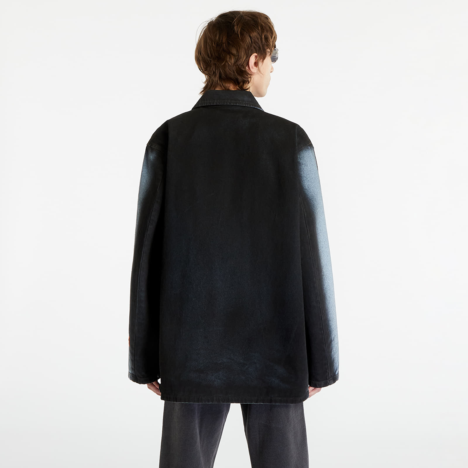 Bundy Heron Preston Gradient Long Sleeve OverShirt Black/ Light Blue