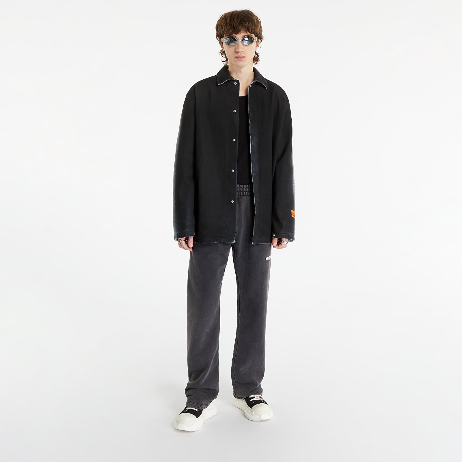 Bundy Heron Preston Gradient Long Sleeve OverShirt Black/ Light Blue