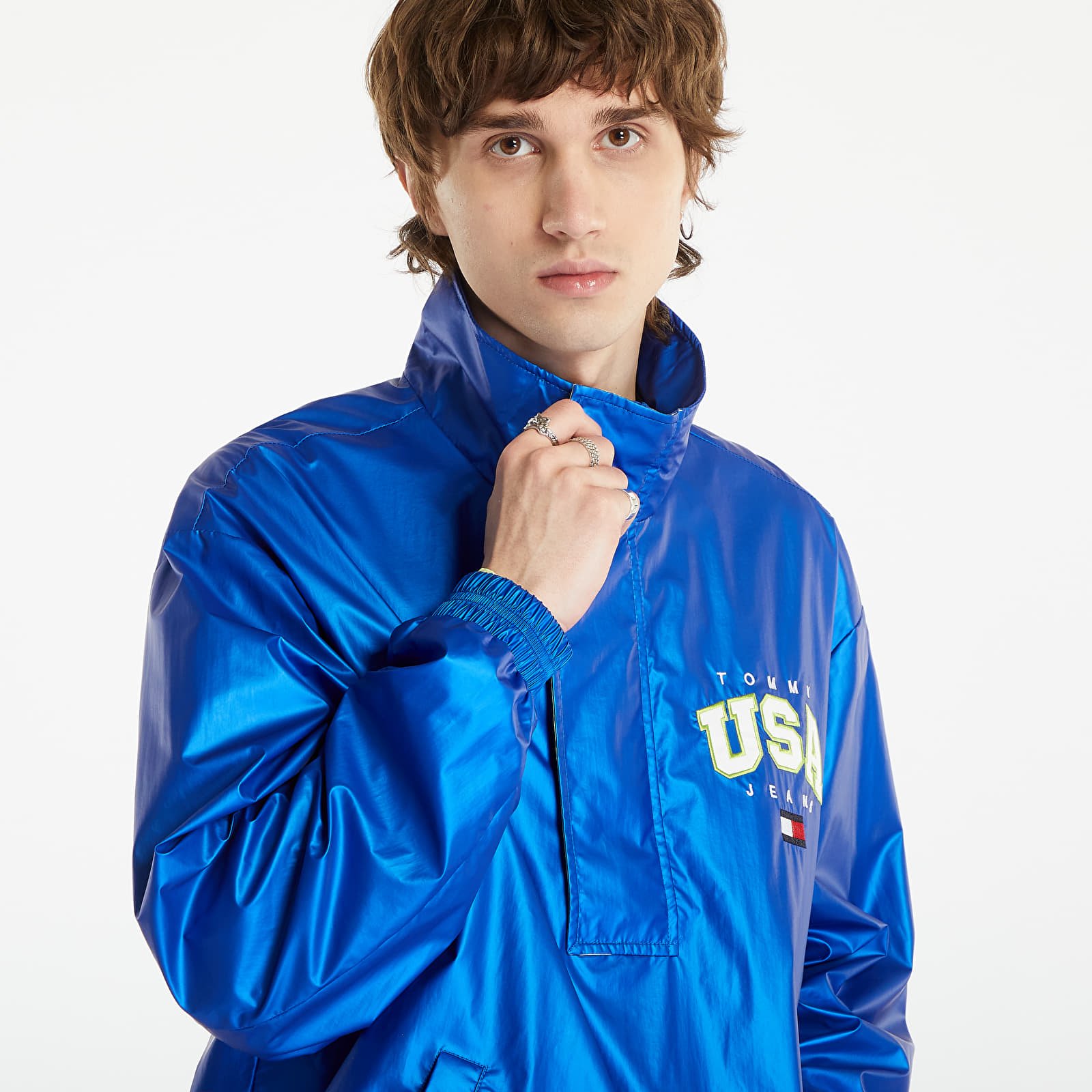 Chaquetas Tommy Jeans Relaxed Metallic Popover Jacket Ultra Blue