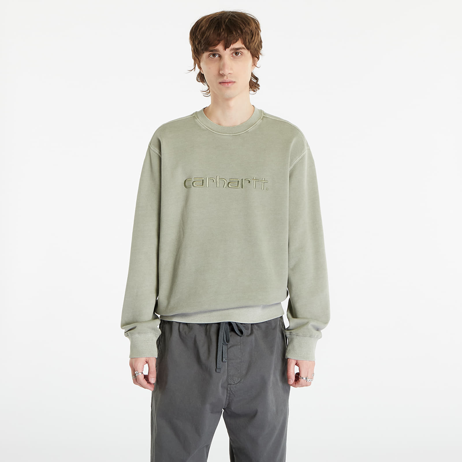 Hanorac Carhartt WIP Duster Sweatshirt UNISEX Yucca Garment Dyed