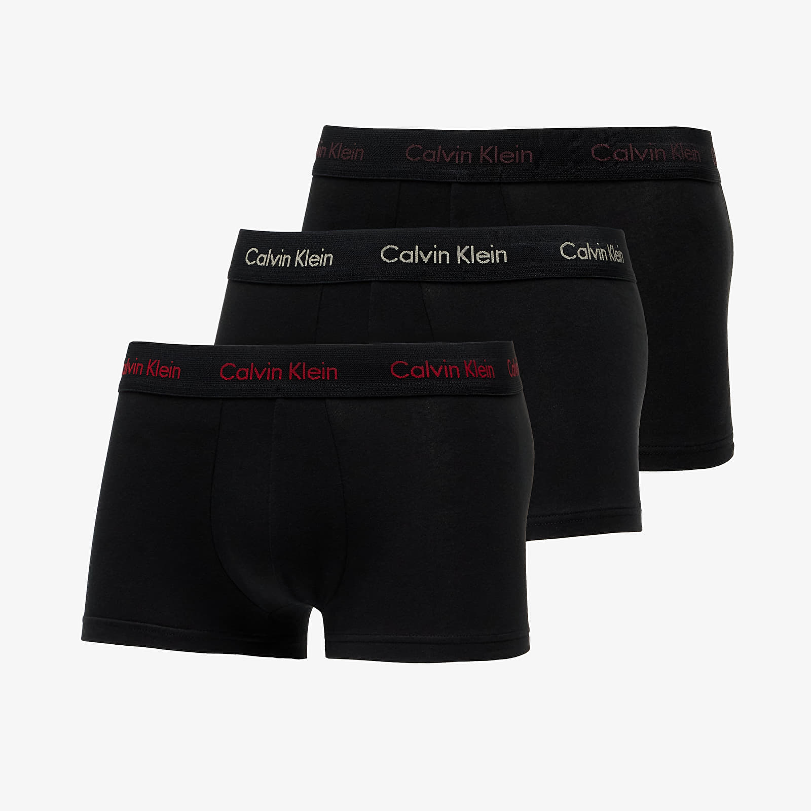 Calzoncillos de boxer Calvin Klein Cotton Stretch Low Rise Trunk 3-Pack Black