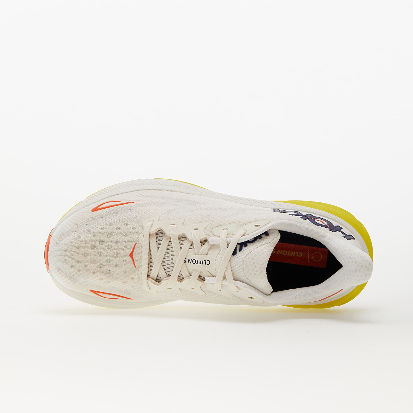Hoka Clifton 9 Running Shoes - Mens, Eggnog/Passion Fruit, — Mens