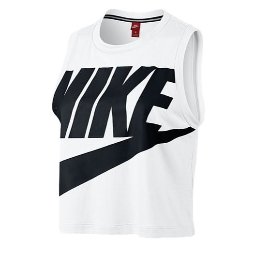 Vests Nike Sportswear Essential Crop Tank White Black Footshop