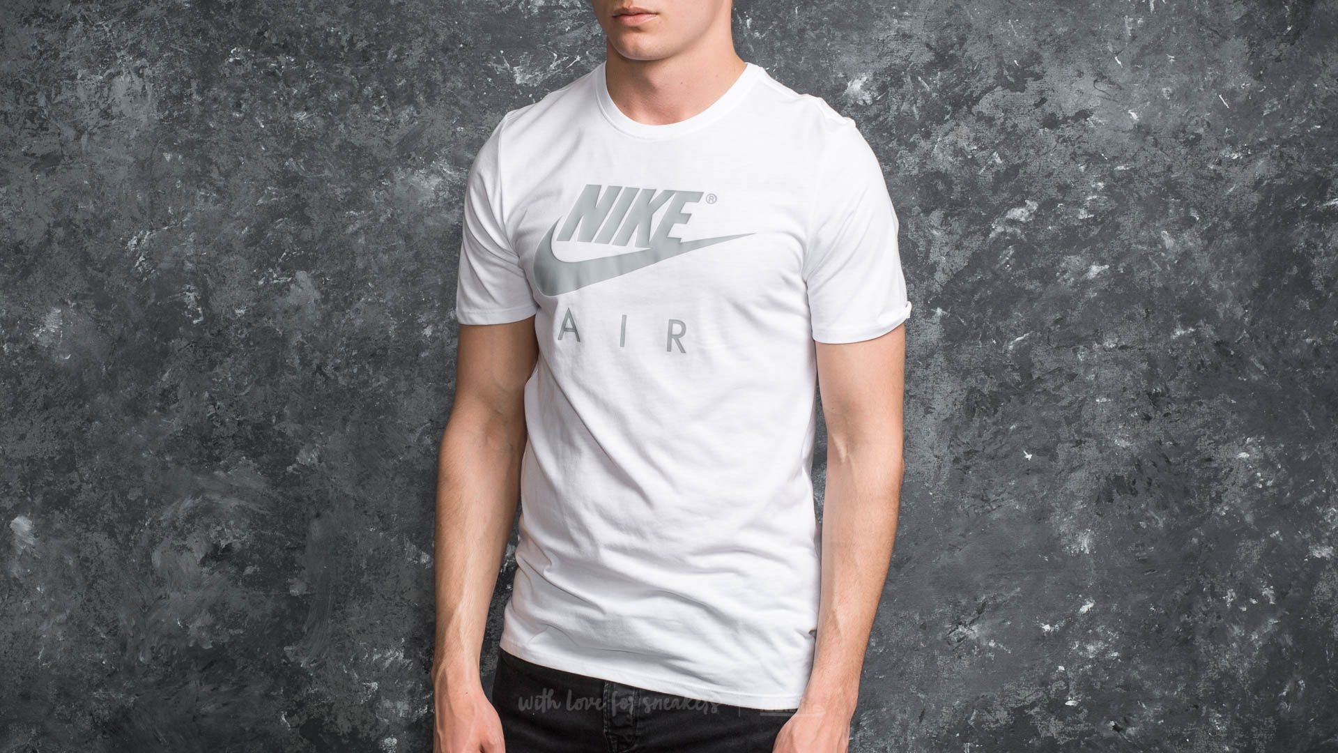 T-skjorter Nike Sportswear TB Air Logo Tee White/ Grey