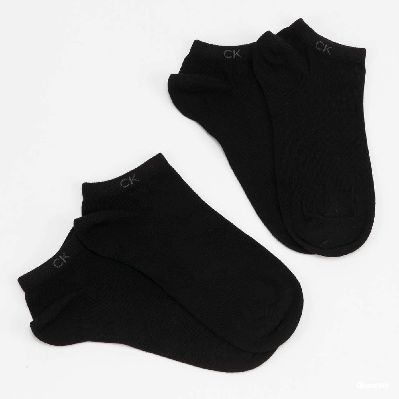 Chaussettes Calvin Klein Womens Flat Knit Liner 2-Pack Black