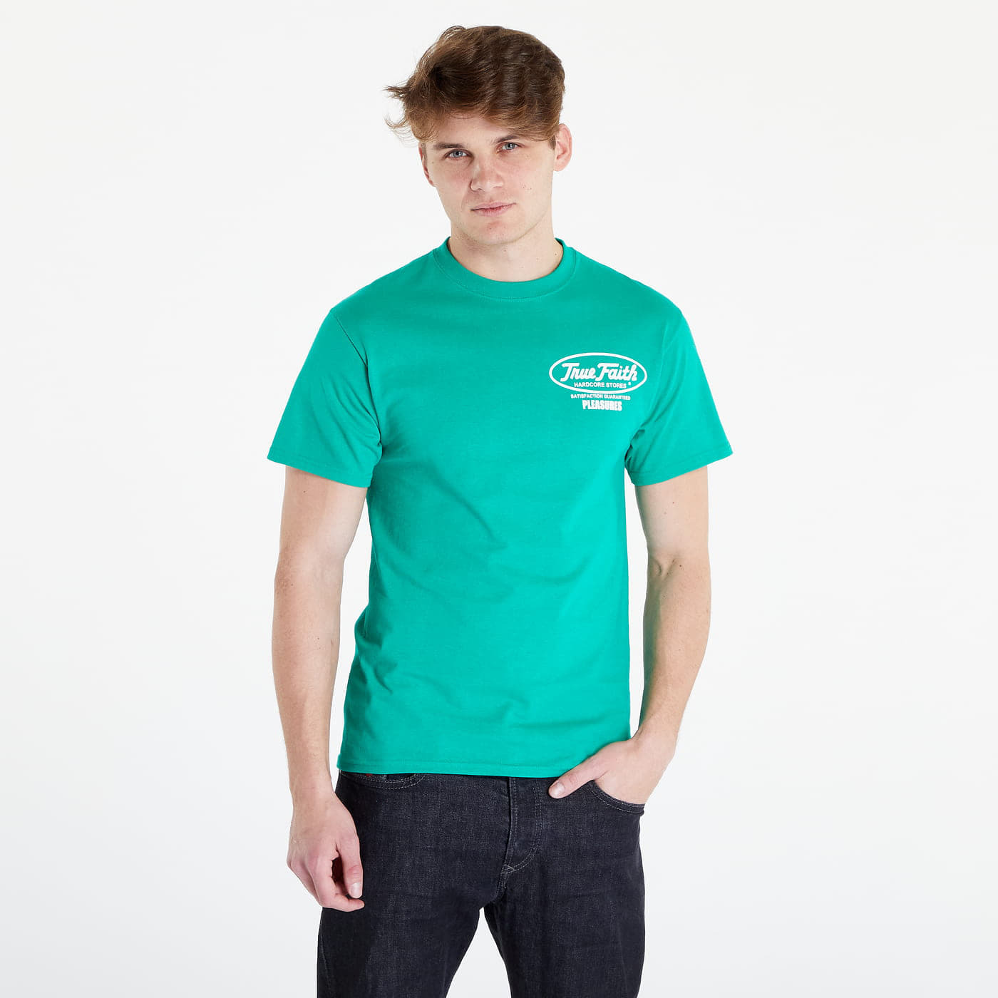 PLEASURES - faith t-shirt green