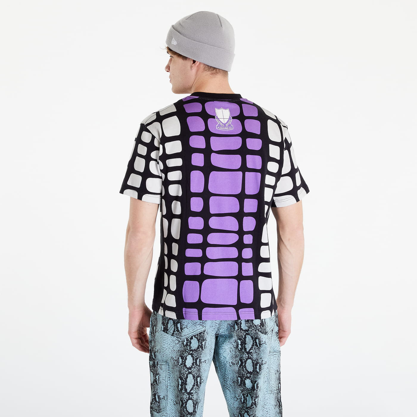 T-shirts PLEASURES Contact Jersey T-shirt Black/ Purple