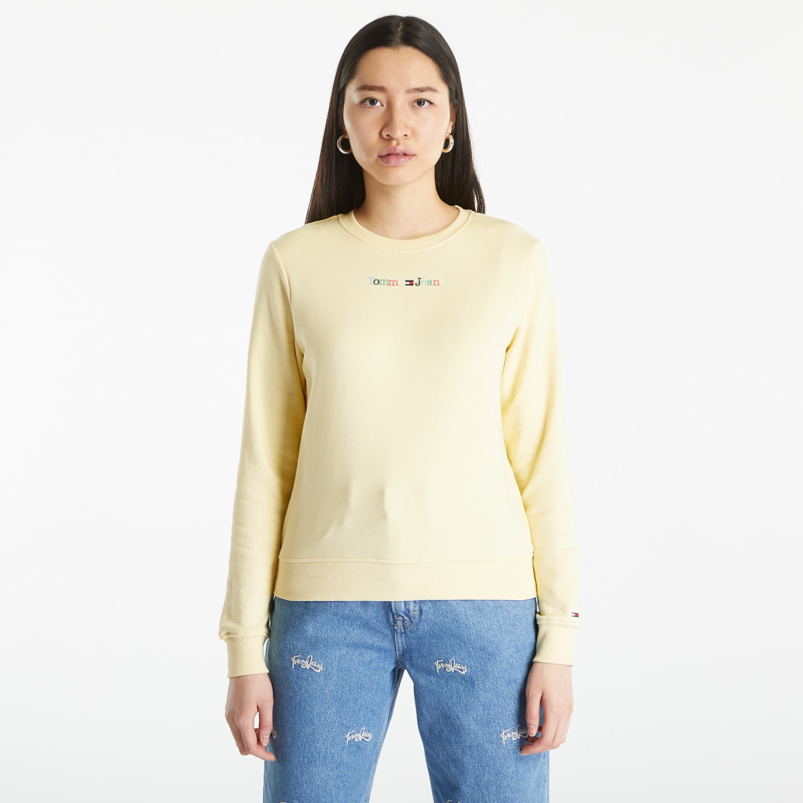 Tommy jeans online sweatshirt yellow