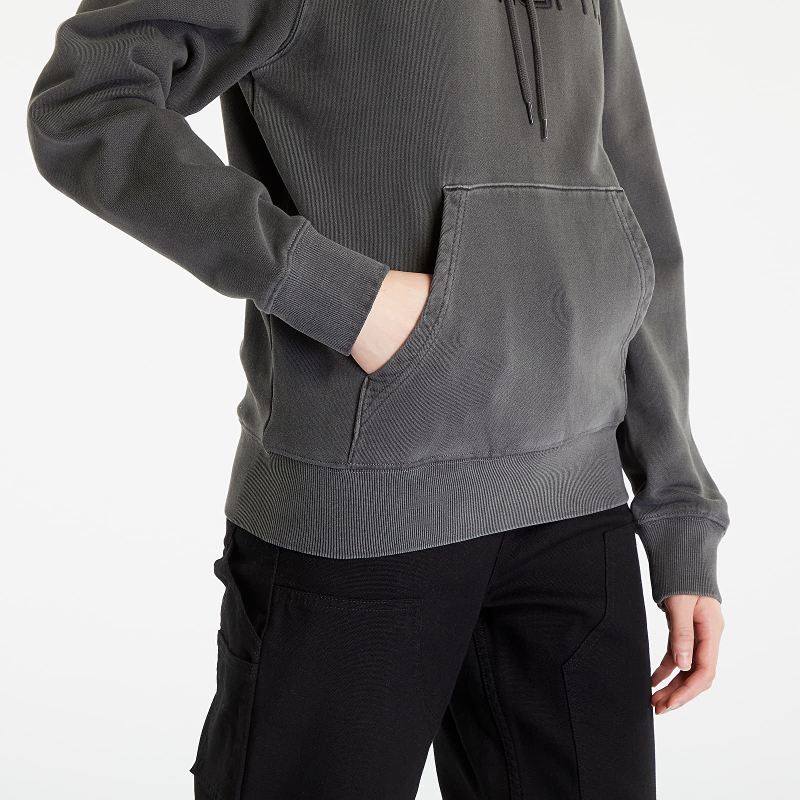 Hanorace Carhartt WIP Duster Hoodie Black Garment Dyed
