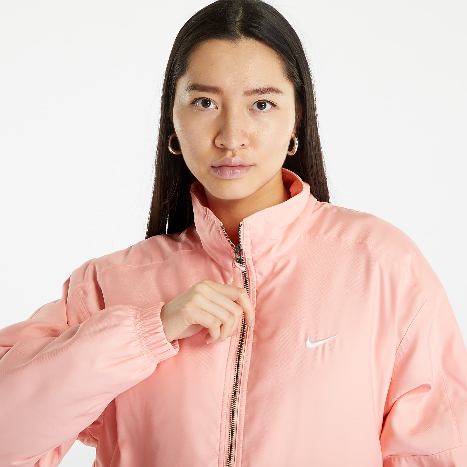 Bomber Nike Solo Swoosh Jacket Bleached Coral/ Black/ White