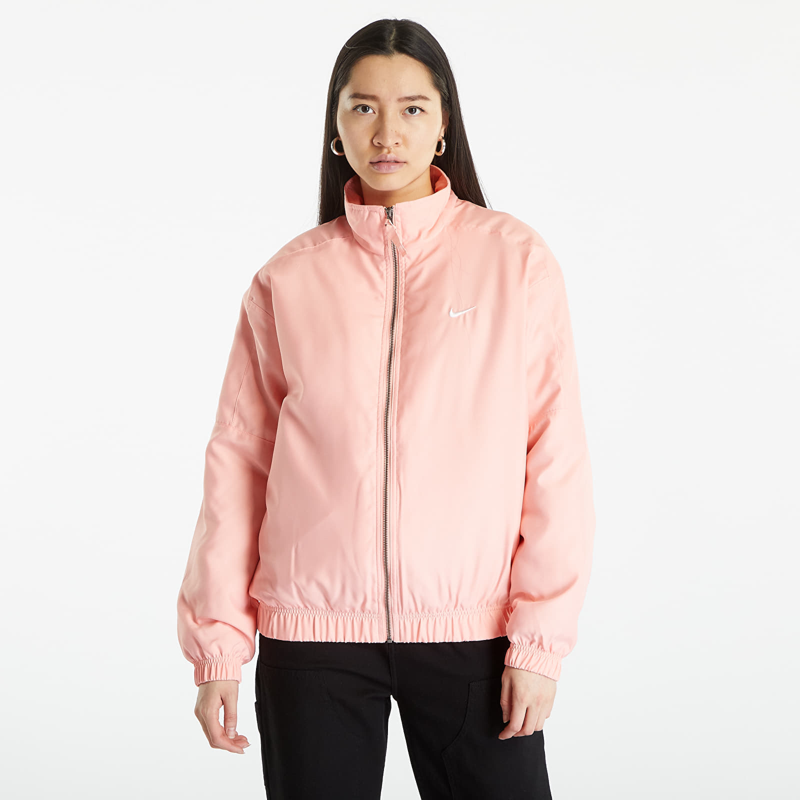 Bomber Nike Solo Swoosh Jacket Bleached Coral/ Black/ White