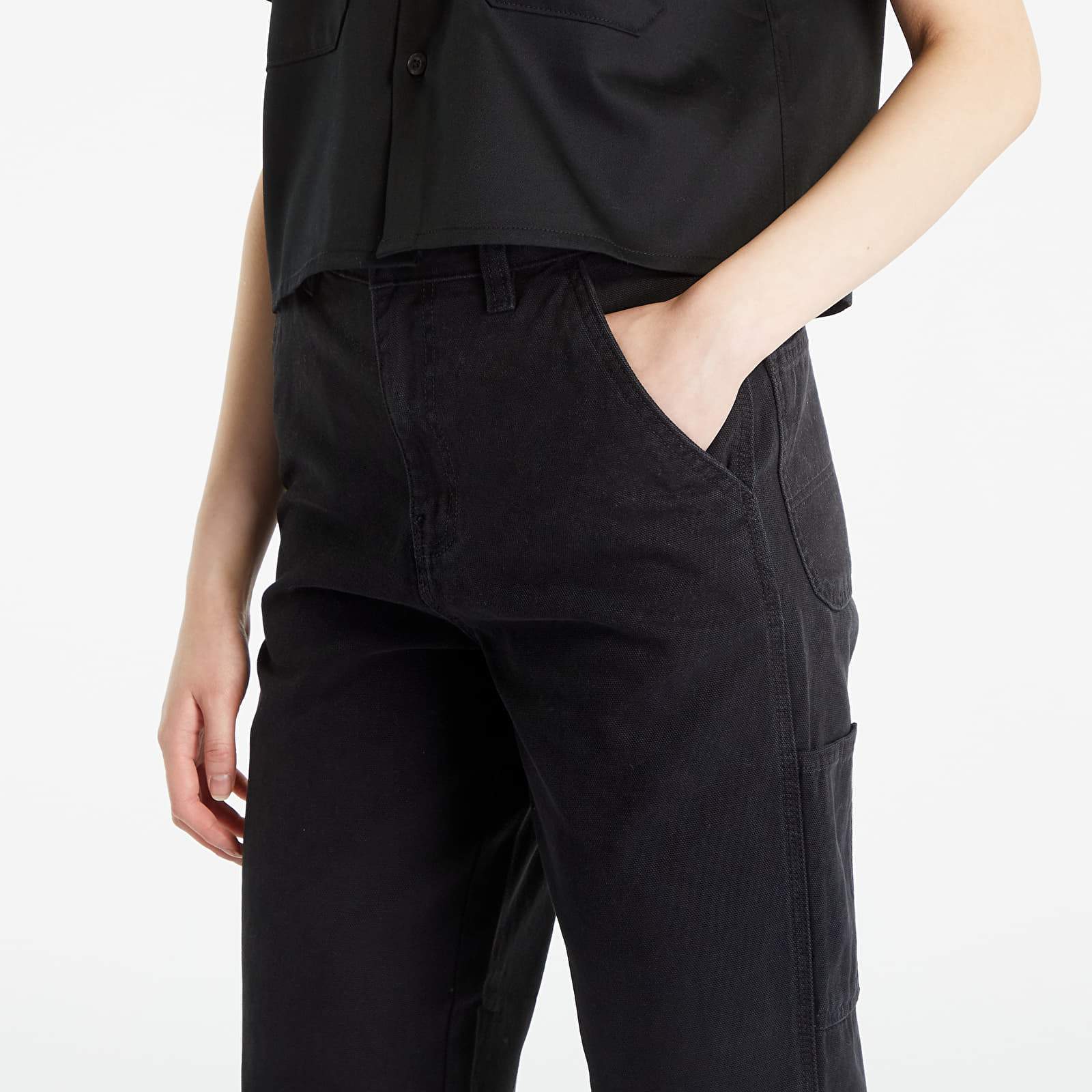 Blugi Dickies Duck Canvas Trousers Stone Washed Black