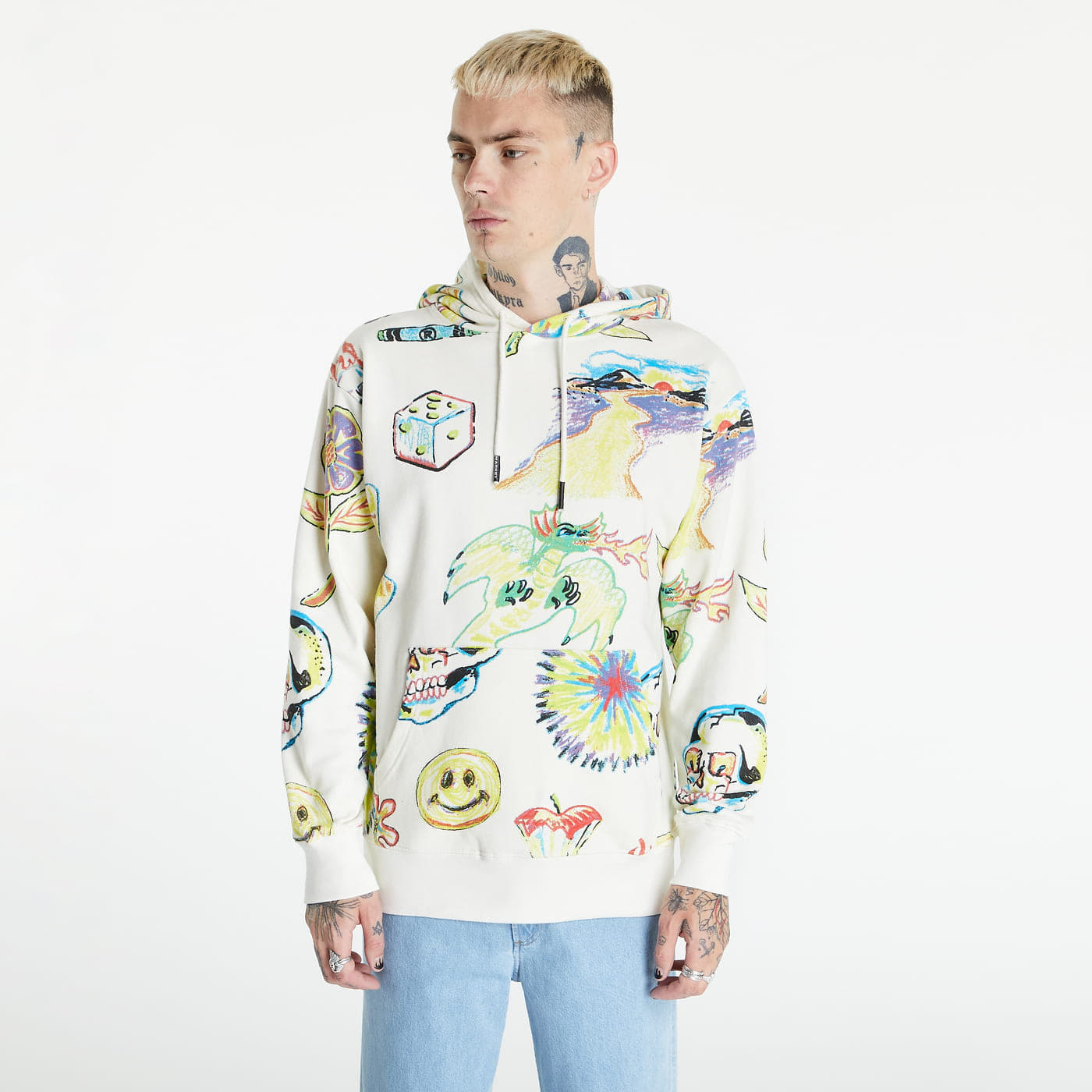 Φούτερ MARKET Smiley Coloring Book AOP Hoodie Cream