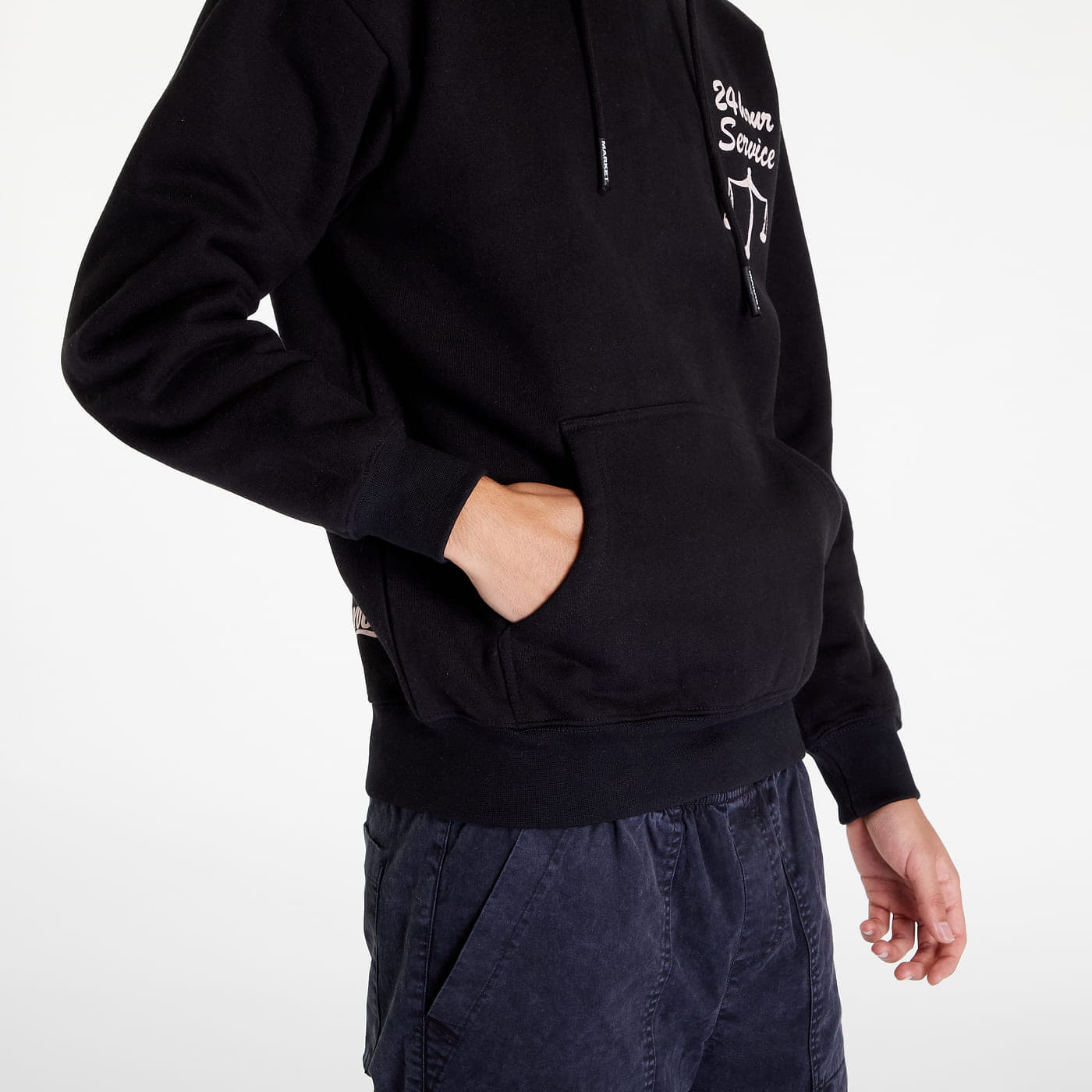 Hanorace MARKET 24 Hr Lawyer Service Hoodie Black