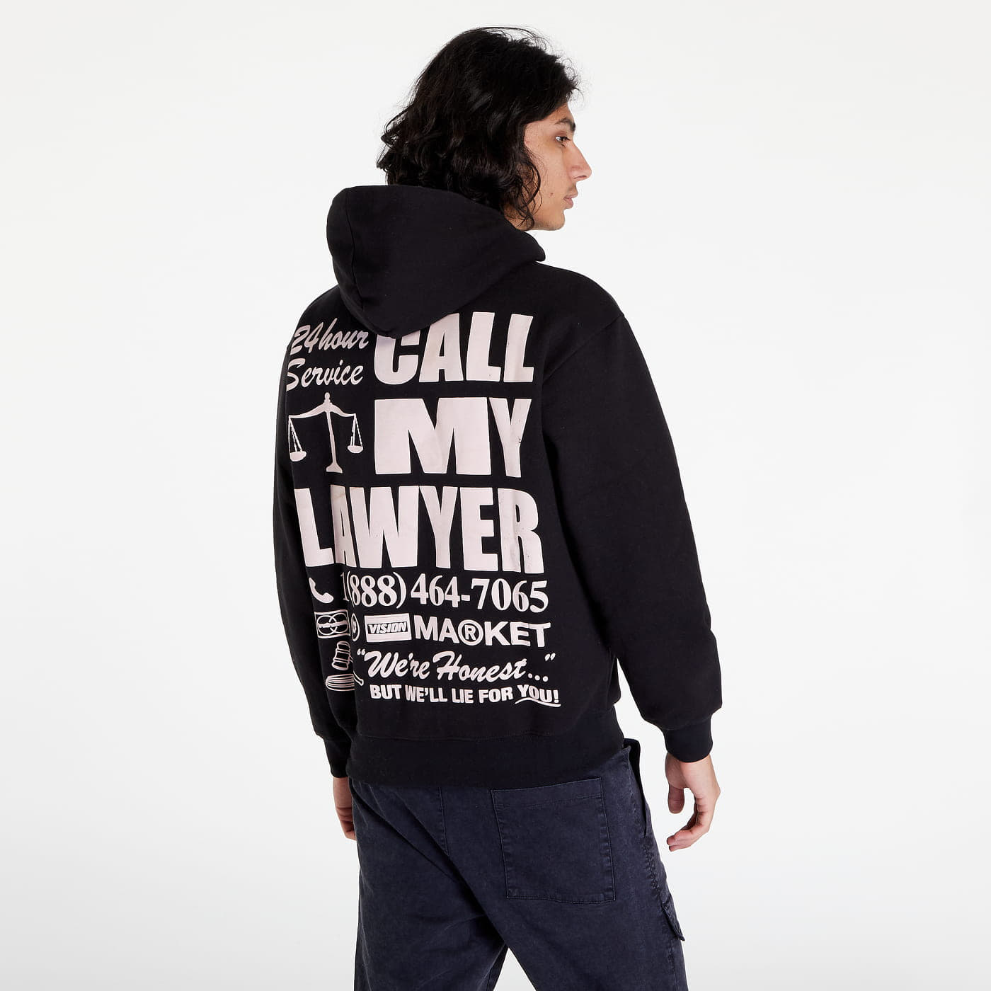 Hanorace MARKET 24 Hr Lawyer Service Hoodie Black
