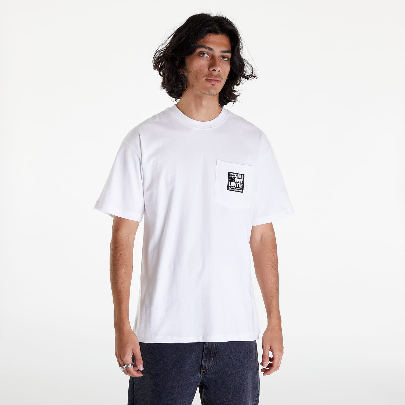 T-shirts MARKET 24 Hr Lawyer Service Pocket Tee White
