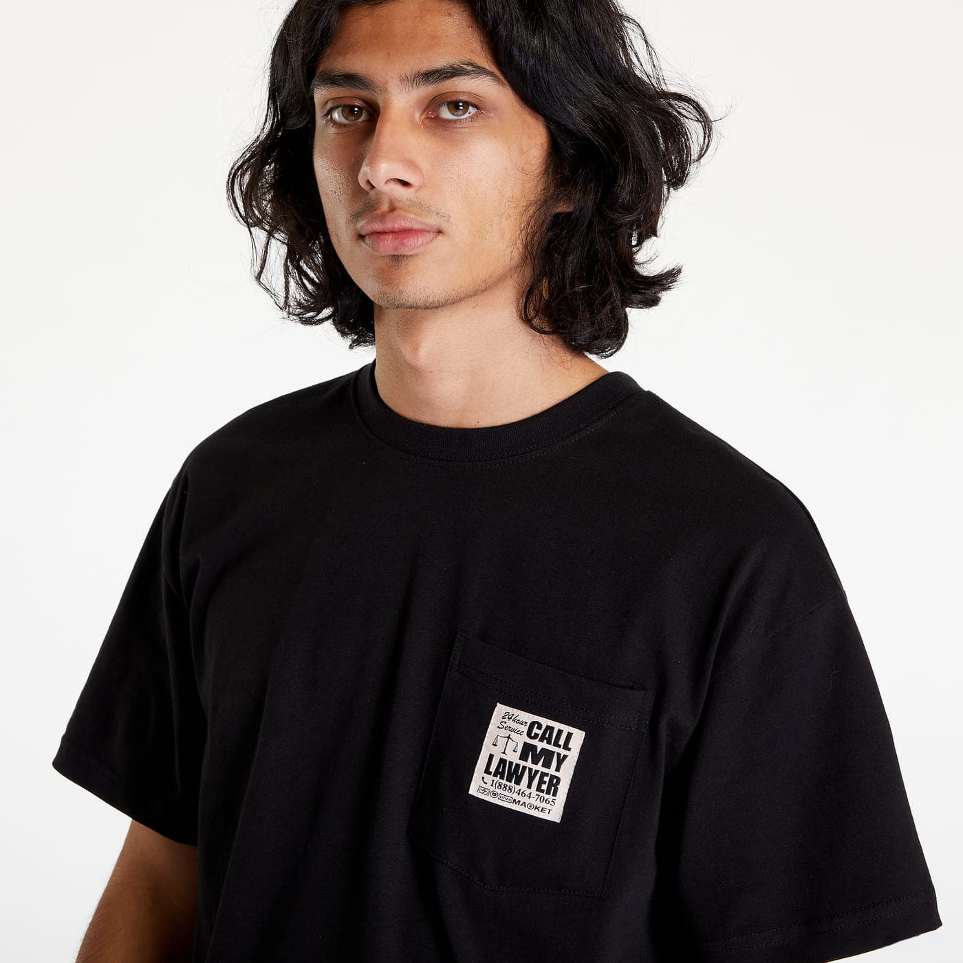 T-shirts MARKET 24 Hr Lawyer Service Pocket Tee Black