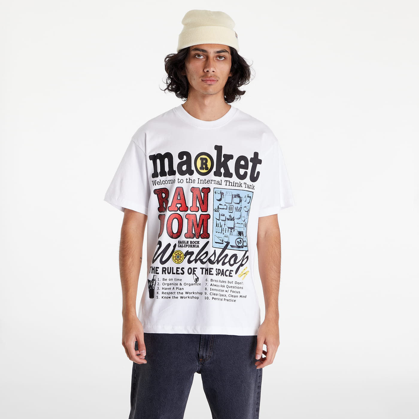 T-shirts MARKET Random Workshop Think Tank Tee White