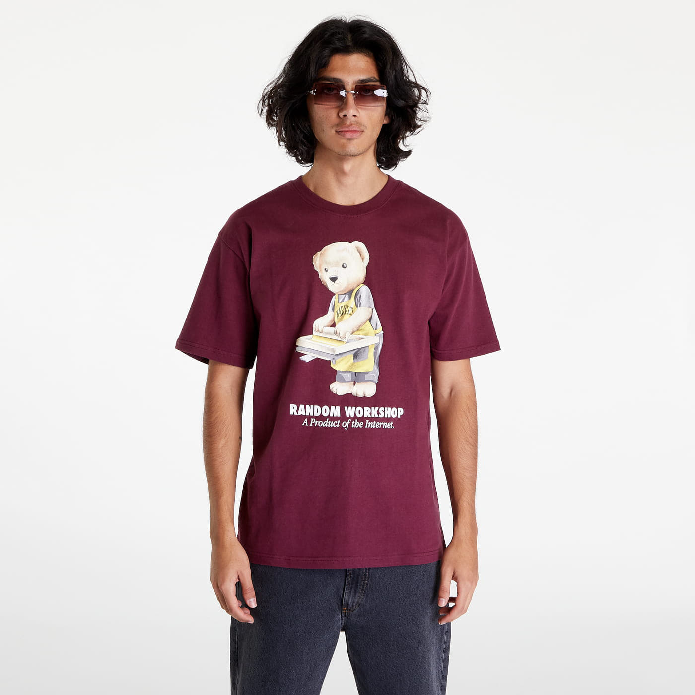 Camisetas MARKET Random Workshop Bear Tee Burgundy