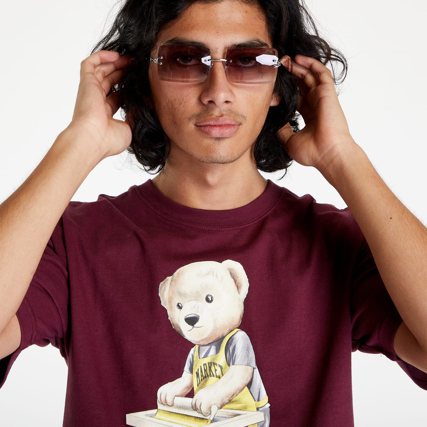 Camisetas MARKET Random Workshop Bear Tee Burgundy