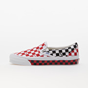 Vans checkerboard red best sale black