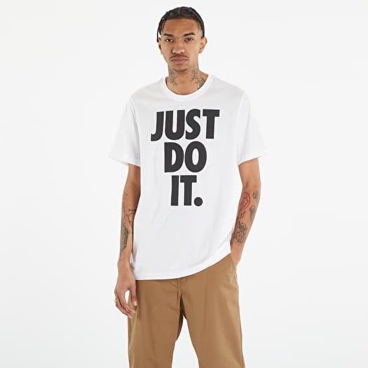 Nike Sportswear TEE JUST DO IT - T-shirt imprimé - black/white