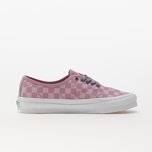 Pink checkered top vans authentic