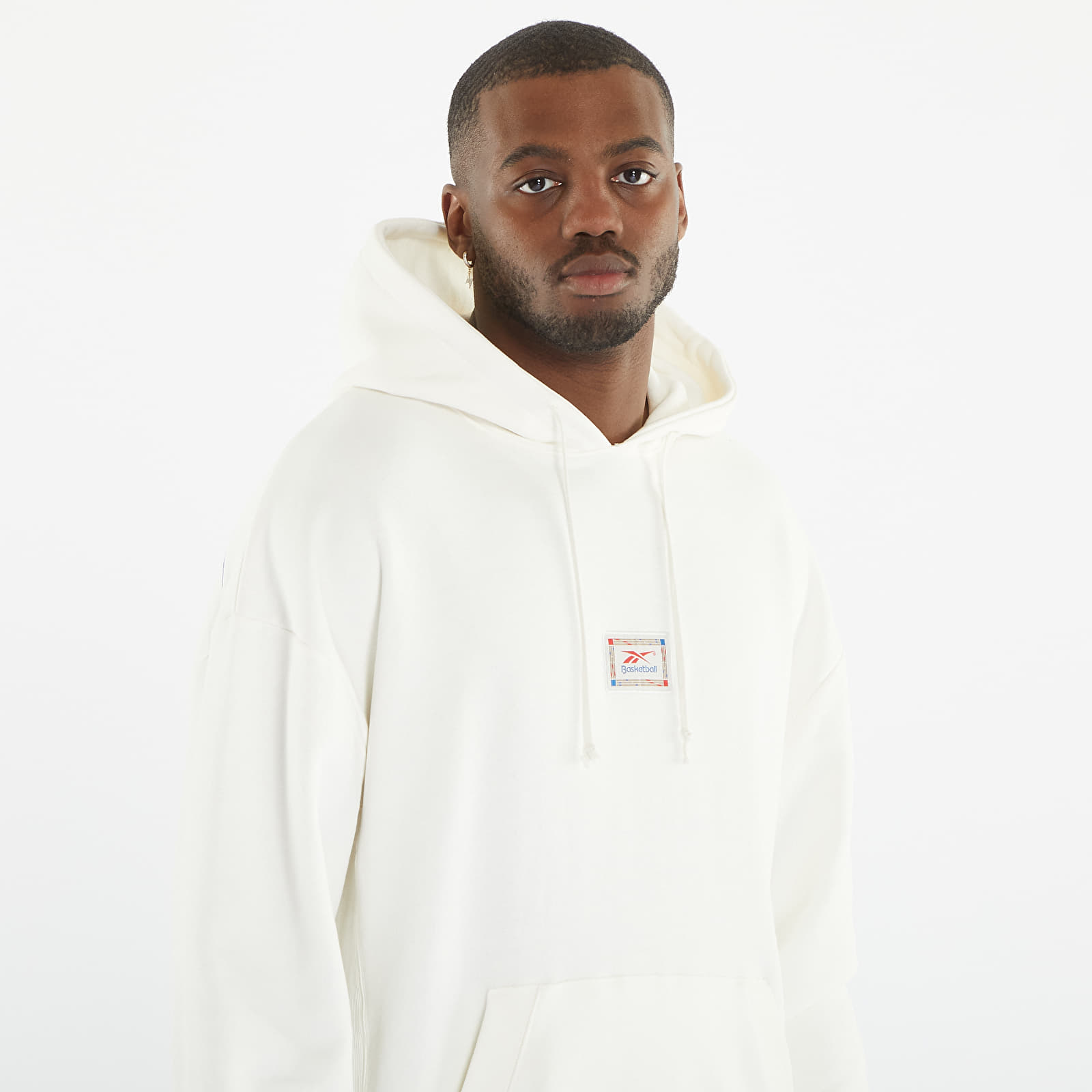 Bluzy Reebok Basketball Relaxed Heavyweight Fleece Hoodie Chalk