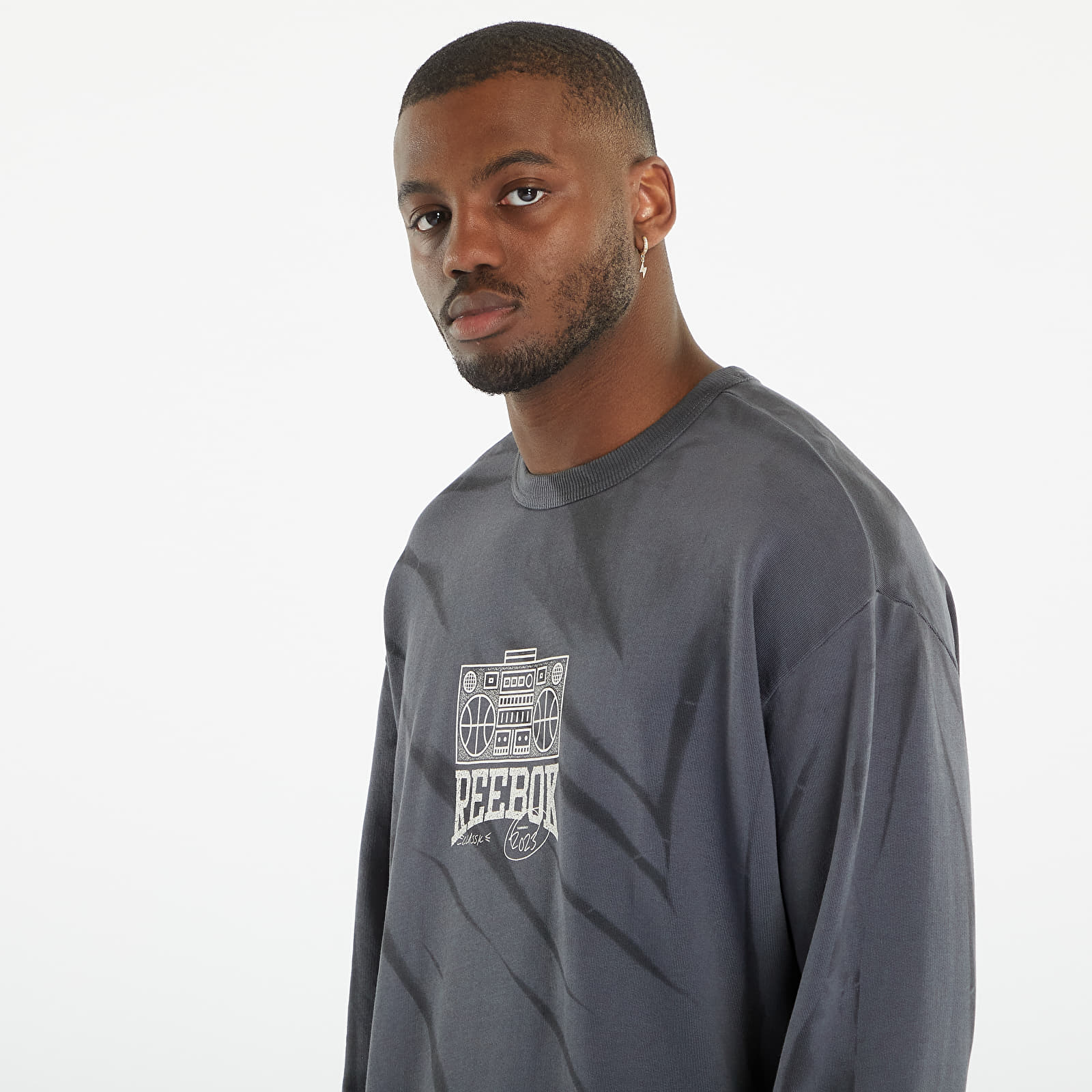 Felpe Reebok Classics Block Party Crew Sweatshirt Pure Grey